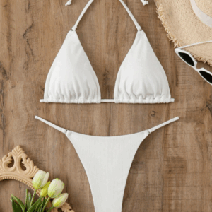 White summer bikini set