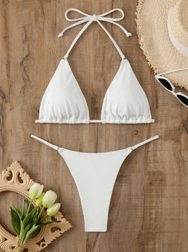 White summer bikini set