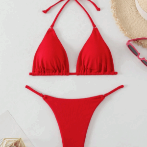 Red summer bikini set