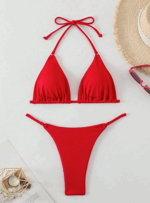 Red summer bikini set